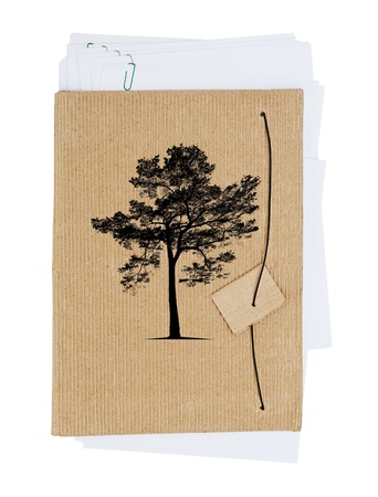 Tree and paperの写真素材