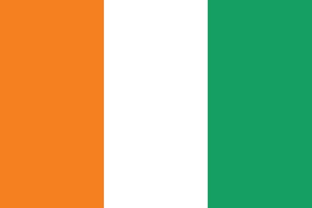Flag of Cote d Ivoire -Ivory Coastのイラスト素材