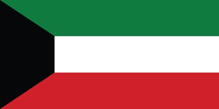 Flag of Kuwaitのイラスト素材