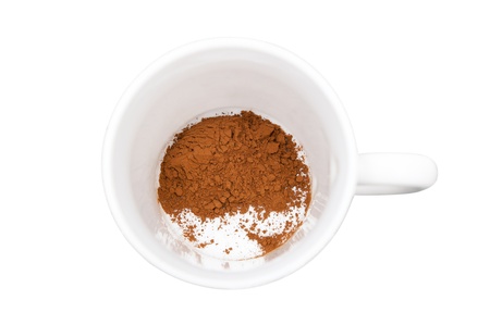Cocoa in white cupの写真素材