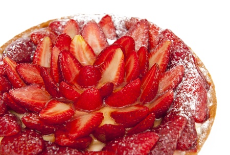 Cake with strawberriesの写真素材