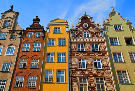 Colorful tenement housesの写真素材