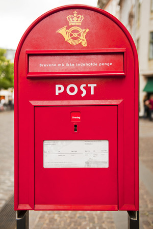 Post box in Copenhagenの写真素材
