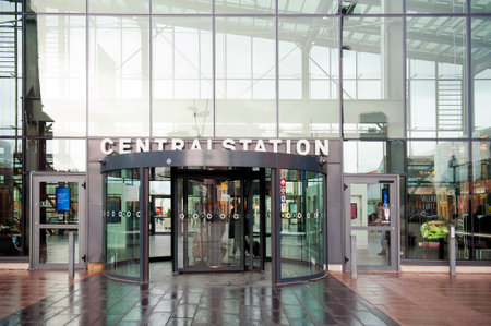 MALMO, SWEDEN - JUNE 29: Central railway station on June 29, 2014 in Malmoのeditorial素材