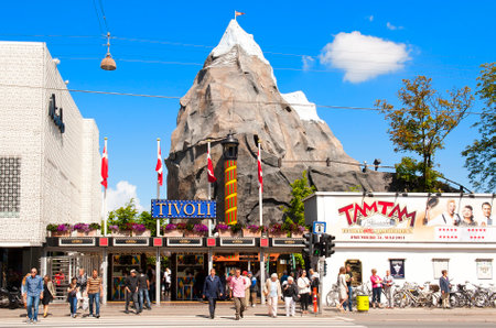 COPENHAGEN, DENMARK - JUNE 30: Amusement park Tivoli on June 30, 2014 in Copenhagenのeditorial素材