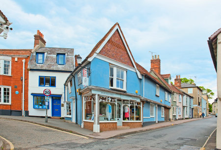 SAFFRON WALDEN, ENGLAND - MAY 29: City center on May 29, 2015 in Saffron Waldenのeditorial素材