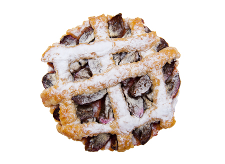 Tart with plumsの写真素材