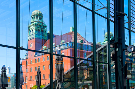 MALMO, SWEDEN - JUNE 30: Central post office Ferdinand Boberg on June 30, 2014 in Malmoのeditorial素材