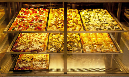 The various kinds of pizzaの写真素材