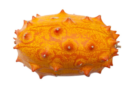 Kiwano isolated on white backgroundの写真素材