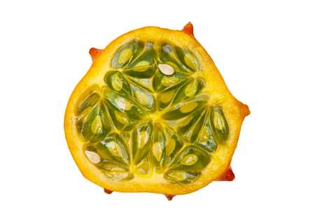 Kiwano isolated on white backgroundの写真素材