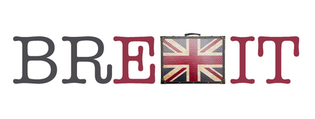 Brexit isolated on white backgroundの写真素材