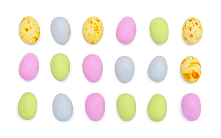 Happy Easter isolated on white backgroundの写真素材