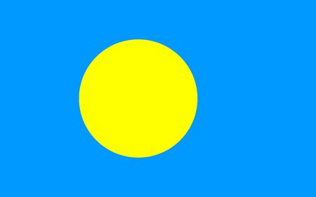 Flag of Palau vector illustrationのイラスト素材