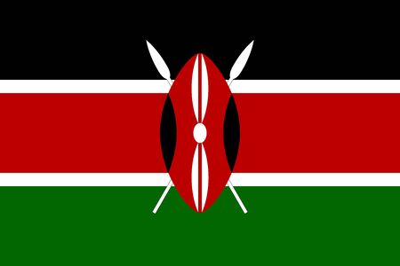 Flag of Kenya vector illustrationのイラスト素材