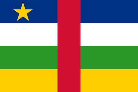 Flag of the Central African Republic vector illustrationのイラスト素材