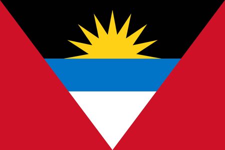 Flag of Antigua and Barbuda vector illustrationのイラスト素材
