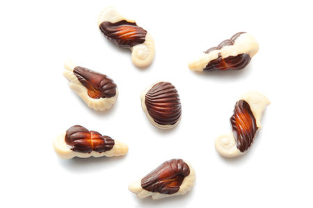 Chocolates isolated on white background