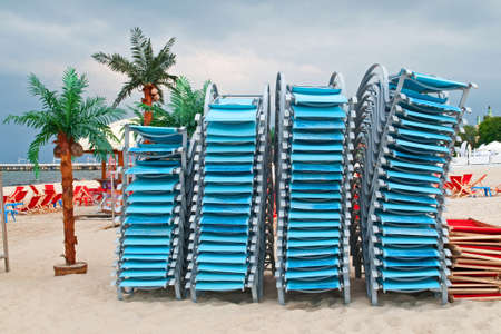 Beach and palmsの写真素材