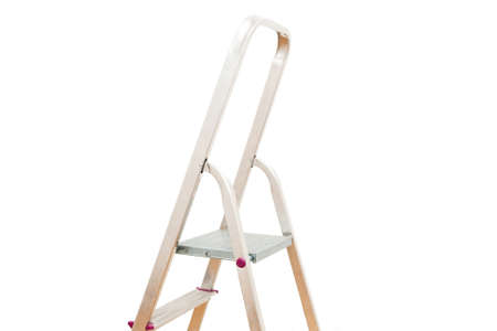 Ladder isolated on white backgroundの写真素材