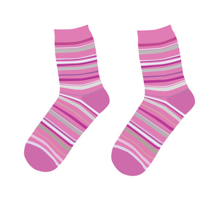Cute socks a vector illustrationのイラスト素材