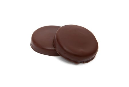 Chocolates isolated on white backgroundの写真素材