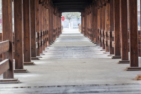 Chinese tradition house with light at nightの写真素材