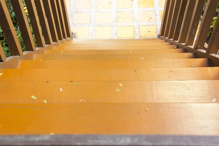 wooden stairの写真素材