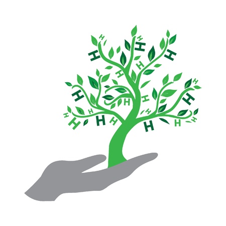Tree of Hope Logo for Tsunami Relief Efforts Charity Drive 2011, Japanのイラスト素材