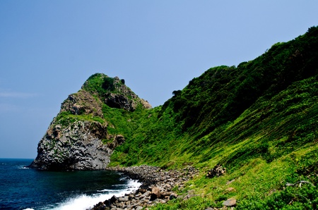Japanese strangely shaped rocks の写真素材