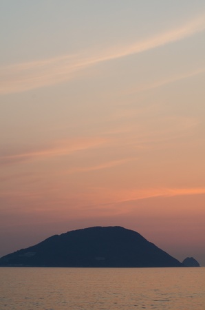 sea of evening glow の写真素材