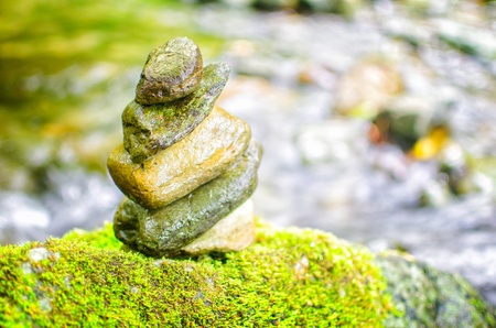 stone which was able to maintain balance の写真素材