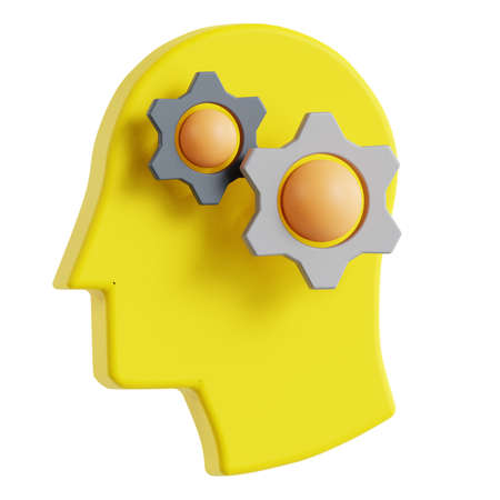 3D brainstorming icon