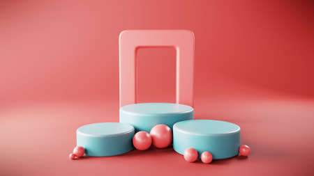 Minimalistic 3D podium mockup display background