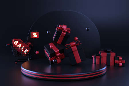 3D sale and shopping conceptの写真素材