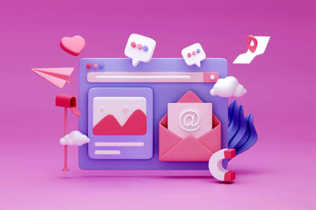 3D E-commerce analysis conceptの写真素材