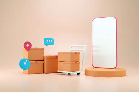 3D logistic conceptの写真素材