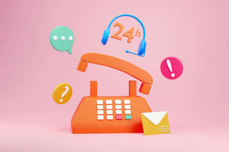 3D E-commerce customer service conceptの写真素材