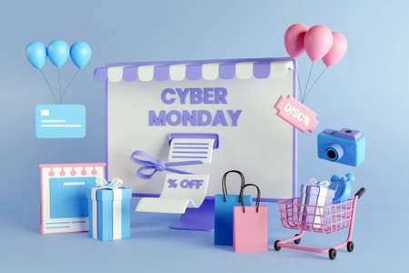 3D Cyber Monday conceptの写真素材