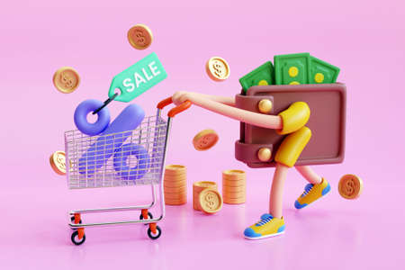 3D online shopping conceptの写真素材