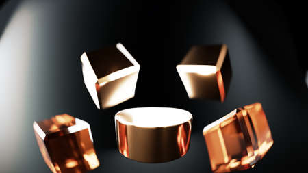 Bronze 3D podium mockup display background