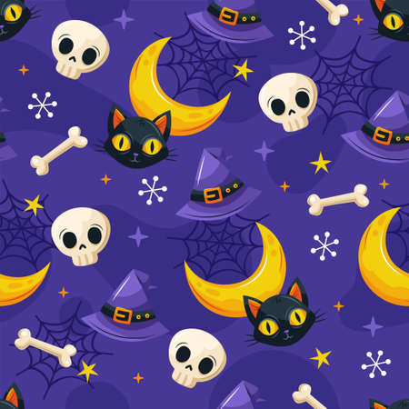 Cute Halloween backgroundのイラスト素材