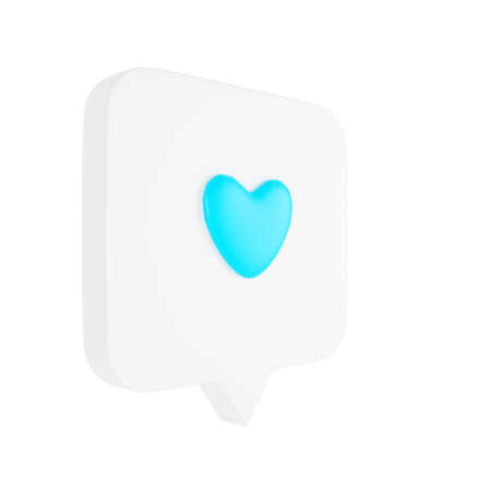 Speech bubble with heart