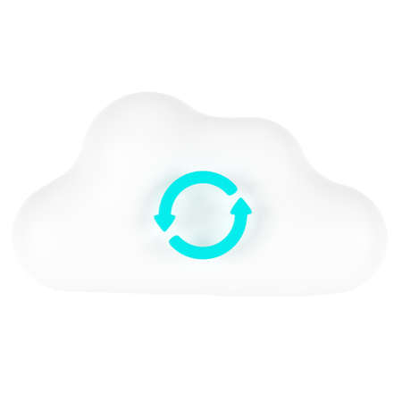 3D cloud storage concept