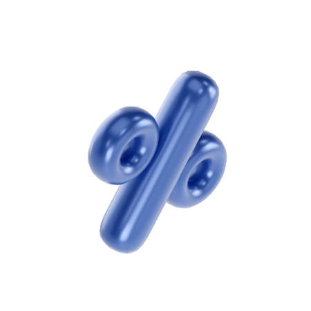 3D percentage symbol
