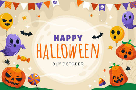 Happy Halloween backgroundのイラスト素材
