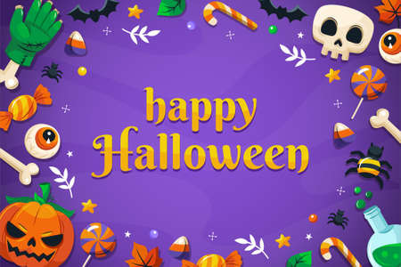 Happy Halloween backgroundのイラスト素材