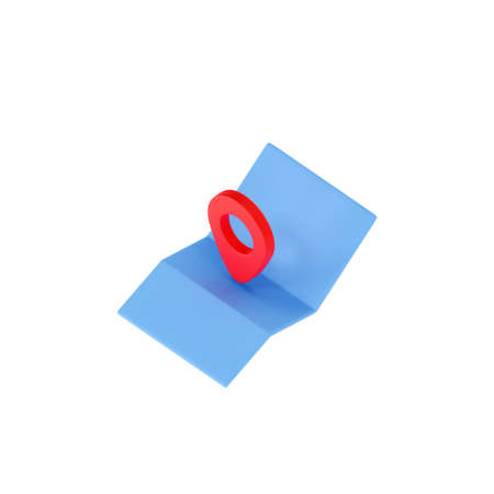 3D location pin on map