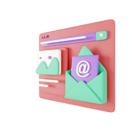 3D web email and search browser concept