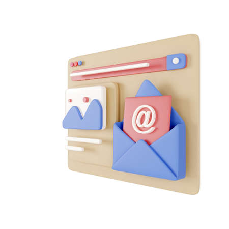 3D web email and search browser concept